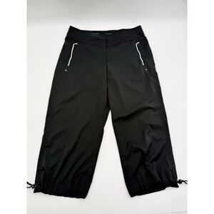 Tail Tech Womens Capri Pants Size 10 Black Golf Athletic Zip Pocket‎ Cropped